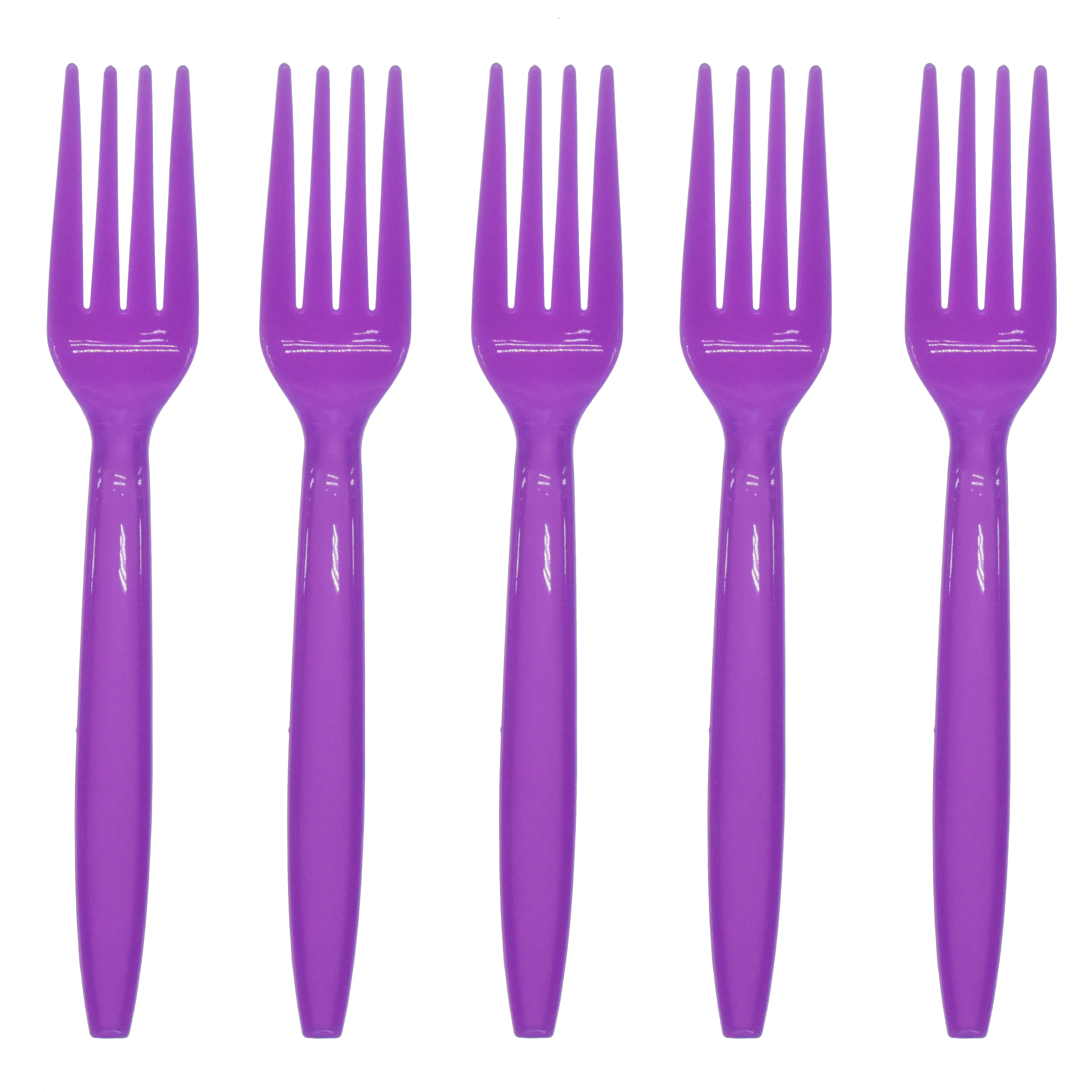 10pcs purple forks