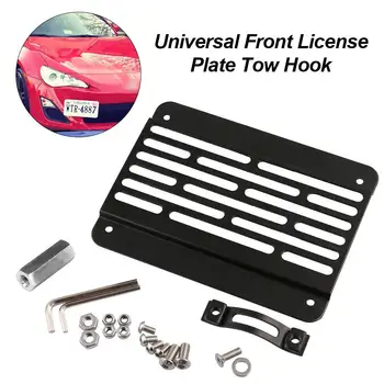 

European License Plate Frame Universal Car Front License Plate Tow Hook Cute Bling Durable Relocation Mounting Kit