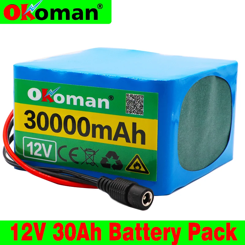 12V 30Ah 3S12P 12 6 V 30000 мАч высокой мощности литий Батарея пакет для инвертор ксеноновая