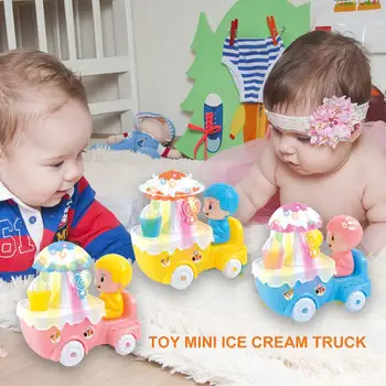 

Ice Cream Walking Glowing Trolley House Candy Car Excellent ABS Electronic Components Girl Gifts Child Kids Play Toy