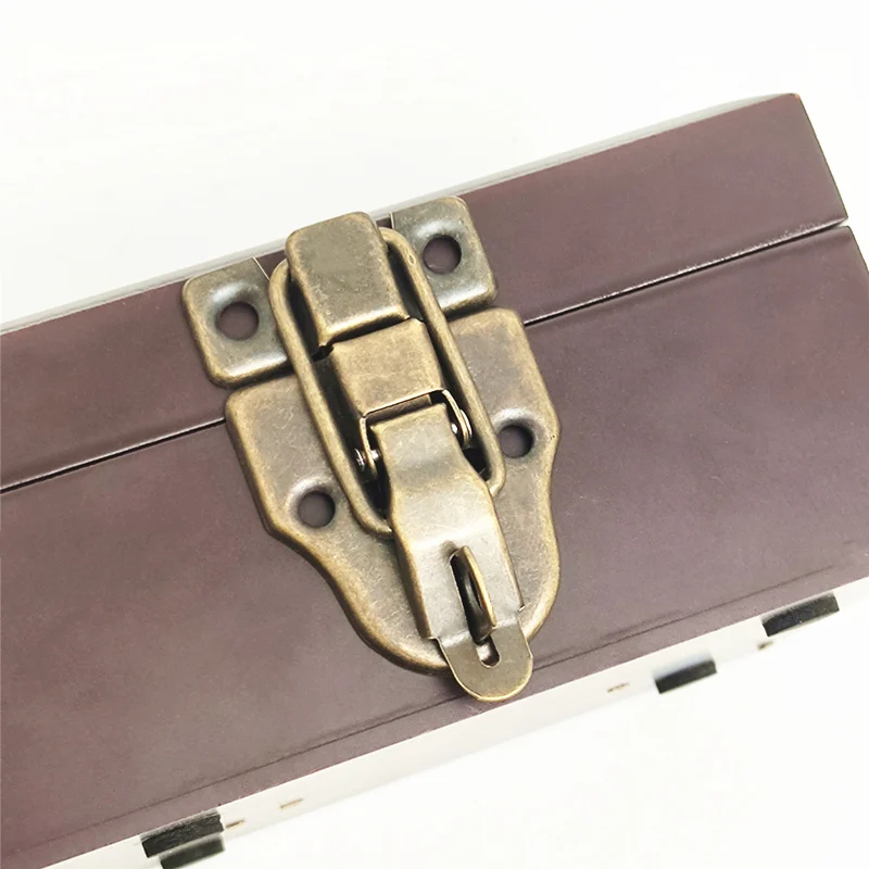 Practical Wooden Box Catch Clasp Hasp Latch Lock 2pcs Jewelry Box Suitcase Hasp Furniture Hardware Accessories With Screws
