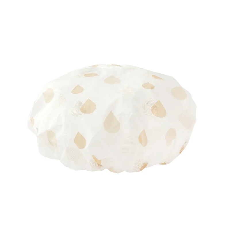 Водонепроницаемая шапочка для ванной для взрослых женщин Душ покрытие для волос шапочка для душа маслостойкий дымчатый парик - Цвет: Apricot Conventional