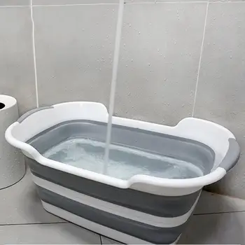

HiMISS Multifuntional Children Wash Tub Foldable Clothes Basket Sundries Container Pet Bathtub