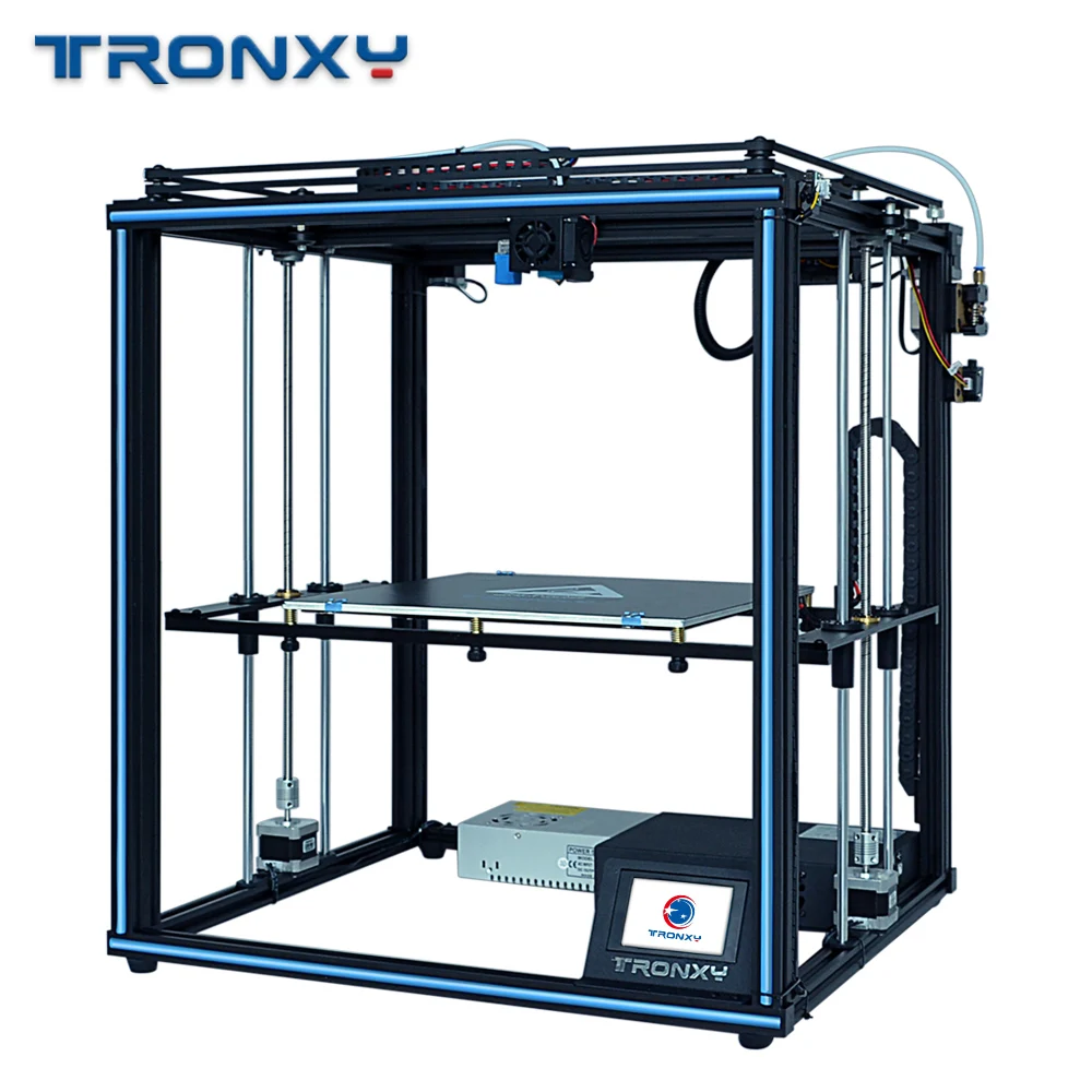 Дешево Tronxy 2019 новый модернизированный X5SA 24 в 3d принтер CoreXY DIY наборы металлическая пластина 330*330 мм Тепловая Таблица 3d машина Датчик накаливания