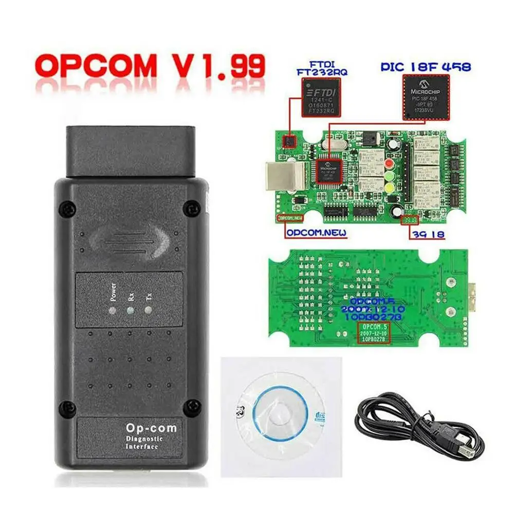 OPCOM escáner de diagnóstico para coche, accesorio para Opel, OP COM V1 ...