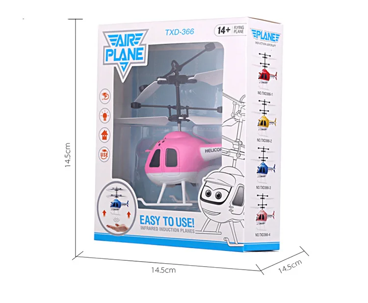 Amazon Hot Selling Gravity Sensing Suspension Aircraft Cartoon Peter Pan Drop-resistant Charging Helicopter CHILDREN'S Toy