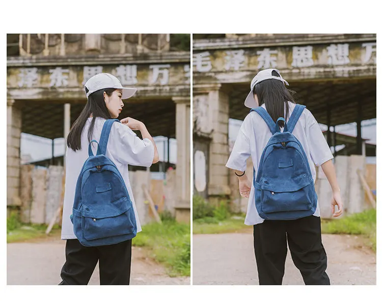 New Couple Washed Denim Laptop Backpack Men And Women Backpack Large Capacity Mochila School Bags For Teenage Girls Back Pack