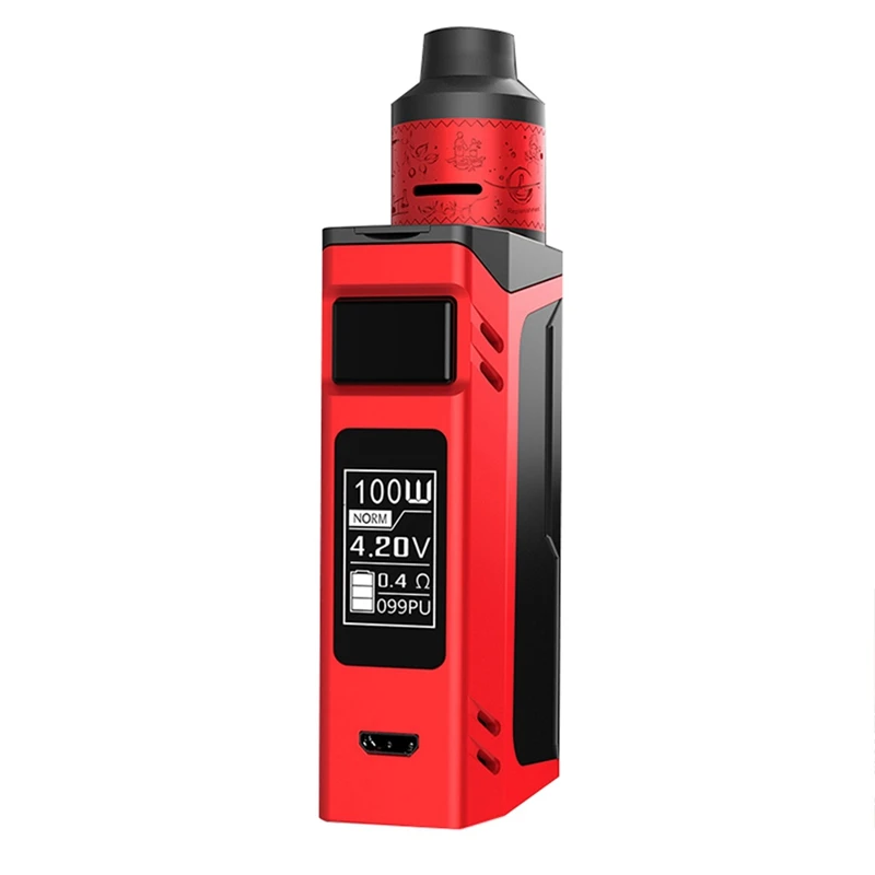 

Vape X9 Kit 100W 6Ml Rdta Tank 2600Mah Electronic Cigarette Starter Kit With Screen Battery Vaporizer