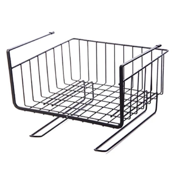 

Big deal Hanging Under Shelf Storage Iron Mesh Basket Cabinet Door Organizer Rack Closet Holders Storage Basket Rack Organizer