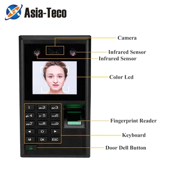 Biometryczny System kontroli dostępu do drzwi czytnik linii papilarnych klawiatura USB klawiatura linii papilarnych System kontroli dostępu do drzwi tanie i dobre opinie Fail Safe 12V DC Face Fingerprint Password 2 8inch TFT Color screen Asia-Teco CN (pochodzenie) X102-S Brak Zabezpieczenie w razie uszkodzenia