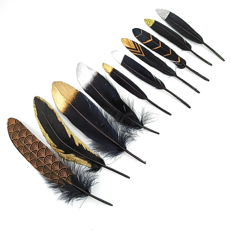 Gold Dipped Goose Feathers 2