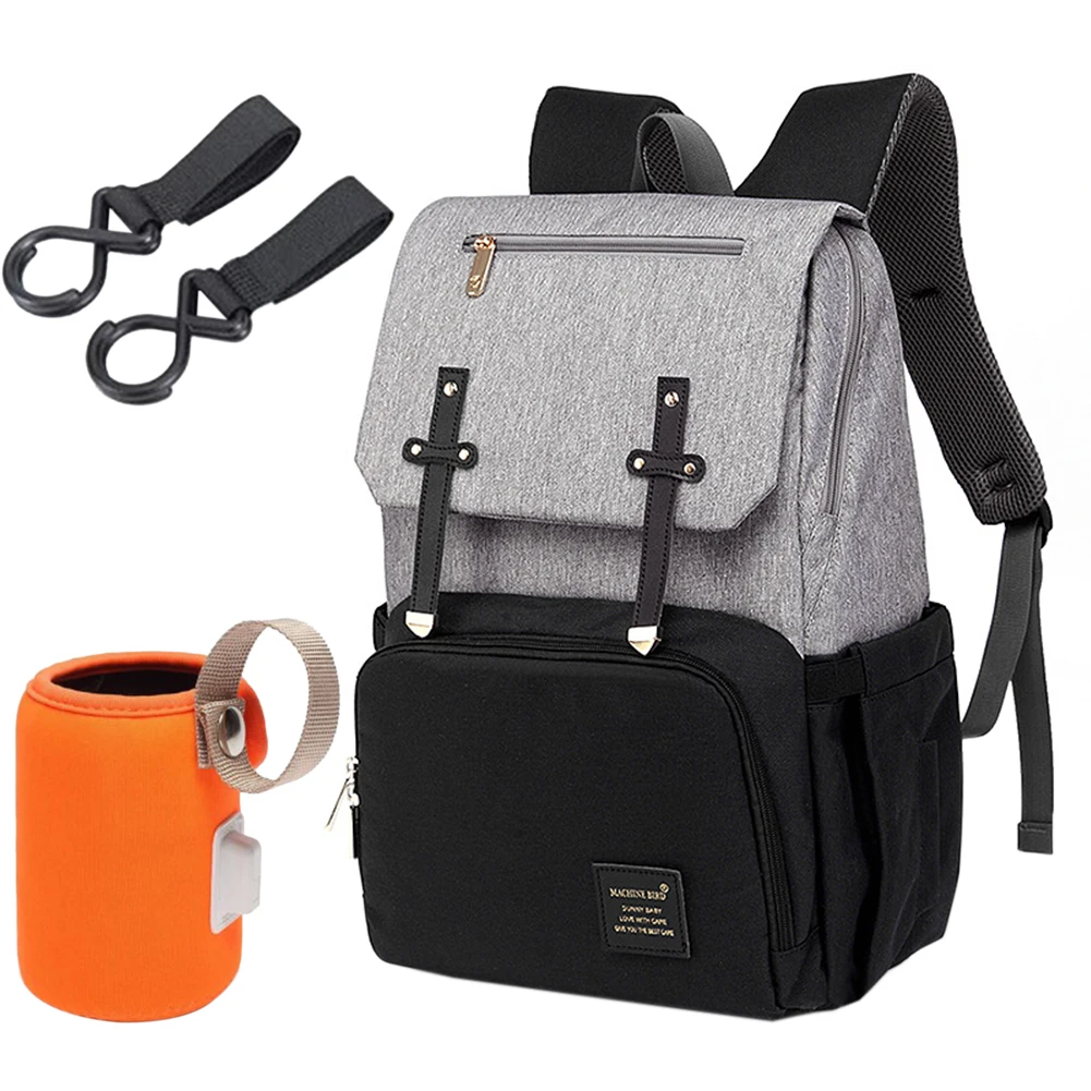 

Diaper Bag Mummy Daddy Backpack Baby Stroller Bag Waterproof Oxford Handbag Nursing Nappy Bag Kits USB Rechargeable Holder