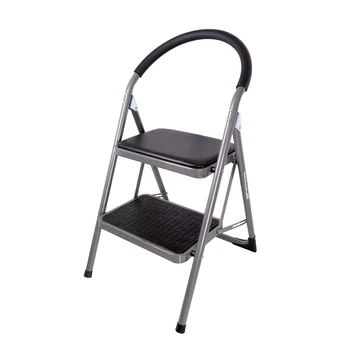

Duwee Home Use multifunctional steel 2-Tier Portable Folding step ladder with Hand Grip