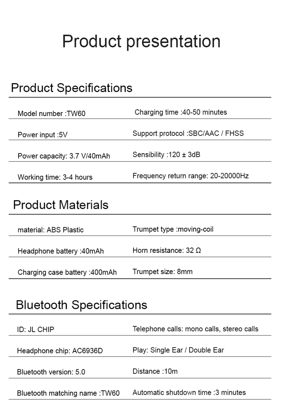 TW60 Touch control беспроводные наушники Buletooth 5,0 гарнитура 8D объемный HiFi стерео наушники спортивные наушники с микрофоном для телефонов