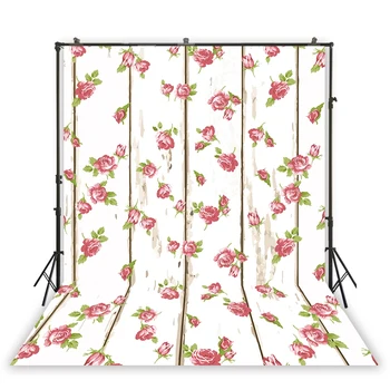 

HUAYI wooden photography fresh flowers photoshoot spring backdrop children birthday party back ground XT-7134