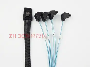 

1 Drag 4Mini SAS Line SFF8087 Turn 4SATA One Turn Four L-shaped Elbow SATA Array Card to Connect the Hard Disk Line