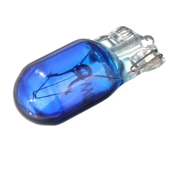 

10pcs/lot 168 194 5000K 5W Blue Halogen Globe Front Parking Light Headlight Bulb Glass Wedge Base DC 12V Support Dropshipping