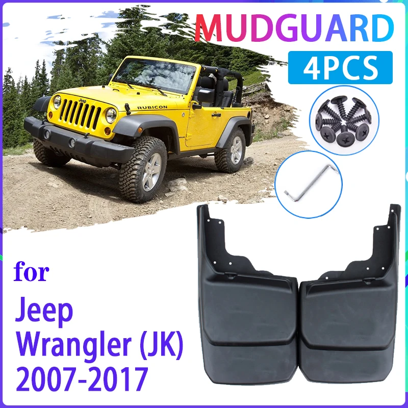 Car Mud Flaps for Jeep Wrangler JK 2007~2017 2008 2009 2010 2011 2012  Mudguard Splash Guards Fender Mudflaps Auto Accessories|Mudguards| -  AliExpress