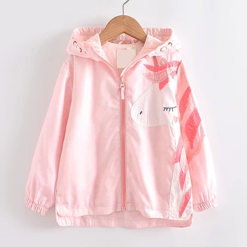 

Children 's Clothing Todder Girls Autumn Pink Hoodied Coats Girl Unicorn Cartoon Cute Outfits Girl Zipper Outerwear