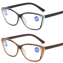 Zerosun очки для чтения женские блокирующие синий светильник очки диоптрий Компьютер Чтение работы Лупа алмаз дамы+ 100 150 200