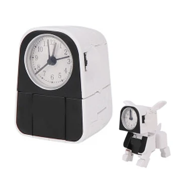 

Cartoon Deformation Machine Dog Alarm Clock Cute Transform Dog Toy Alarm Clock for Kids Non-Ticking P7Ding