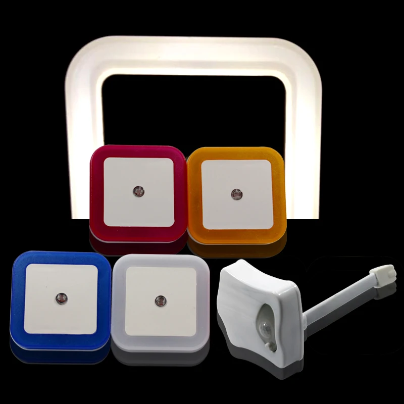 

LED Night Light Smart Motion Sensor Toilet light Square Bulb Waterproof Lamp EU US Plug WC Living room Bathroom