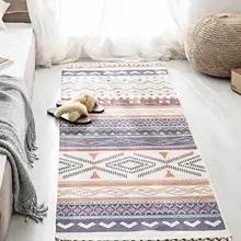 Новые богемные простые хлопчатобумажные коврики с бахромой для гостиной, спальни, прикроватные коврики, ретро клана, одеяло, богемный ковер, моющийся