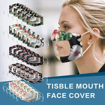 

Mascarilla 5pc Washable Reusable Face Mask Fashion Adult Mask Clear Window Visible Expression For The Deaf And Hard Of Hearing