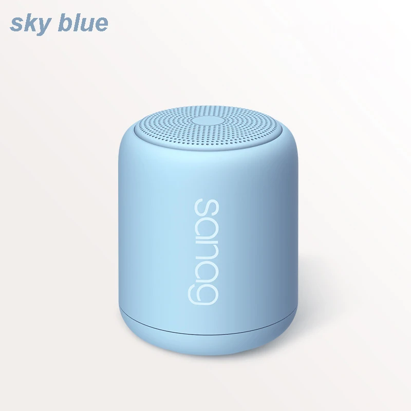 Мини-сабвуфер беспроводной Bluetooth динамик Настольный Шокированный музыкальный 3D объемный ABS громкоговоритель Громкая связь для игр на открытом воздухе TF карта AUX - Цвет: Небесно-голубой