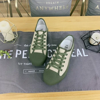 

Women's Canvas Shoes Lace up Brightly Colored Vulcanized Low-top Student Flats Designer Women's Shoes Comfort Flats U16-76