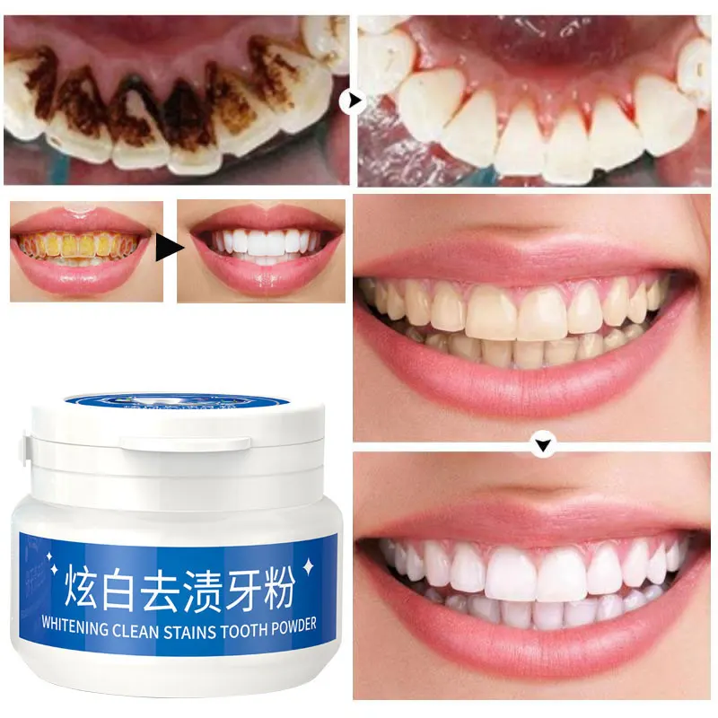 

Whitening Cleaning Stains Tooth Powder Decomposing Pigment Removing Tartar Protecting Teeth Refreshing Breath 30g