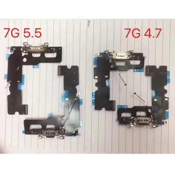 

10pcs/lot Charger Charging Port Dock USB Connector Data Flex Cable For iPhone 7 4.7" 7 Plus 5.5" Ribbon Replacement Parts