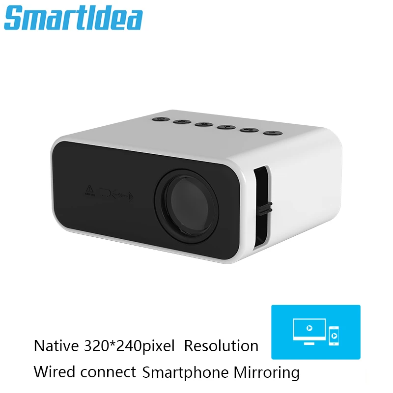 gaming projector Smartldea Mini LCD LED Proyector Native 320x240Pixel Best Video Beamer for kids Unique function wired connect with smartphone best 4k projector