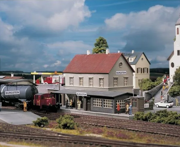 HO Scale Model Train Model Building Railway Station House For Architecture Building Landscape ABS Assemble - Image 3