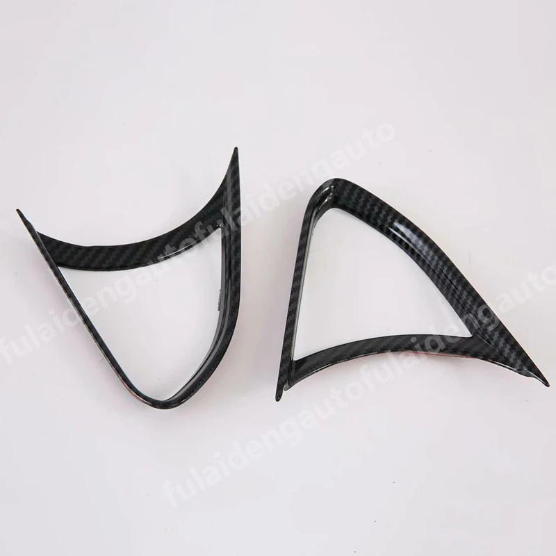 2pcs For Mazda 3 Axela- Carbon fiber ABS Interior Side Air Vent Outlet Cover Trim Car Accessories