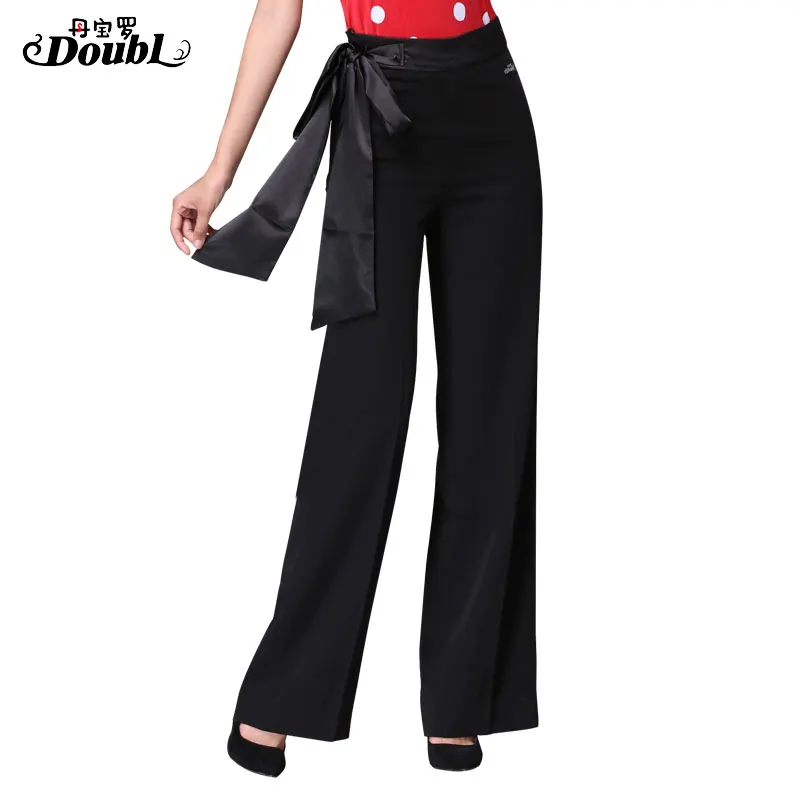 Модная одежда для латинских танцев, длинные штаны, квадратный танцевальный костюм, черная чача самба чача - Цвет: Black Thick