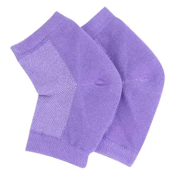 

1pair Gel Lined Mesh Anti Crack Short Treat Dry Recovering Foot Care Moisturizing Spa Heel Socks Toeless Protective Rupture