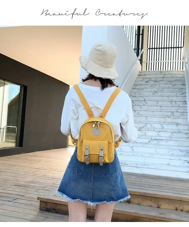 Fashion Women Backpack New High Quality Zipper Female Backpacks Small Teenage School Bag Double Belt Mini Shoulder Bags