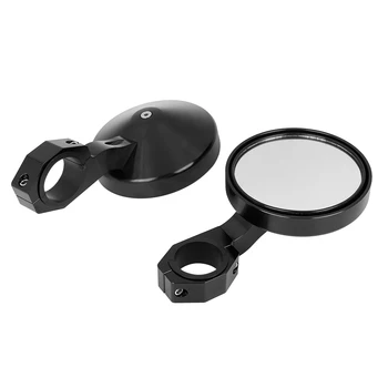 

uxcell Pair 4.72" UTV Round Rear View Side Mirror 2" Clamp Aluminum Alloy for Polaris RZR for for Can Am Commander Maverick
