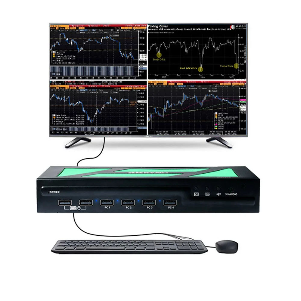 4x1 бесшовный HDMI переключатель 4K Quad Multiviewer с аудио экстрактором для ПК DVD TV Box |