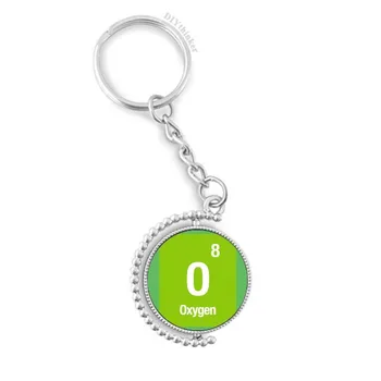 

Oxygen Chemical Element Science Rotatable Key Chain Ring Keyholder