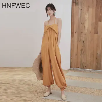 

Pleated Backless Jumpsuits Fashion Women Strapless Loose 2020 Summer Pocket Small Fresh Casual Style Jumpsuits T072