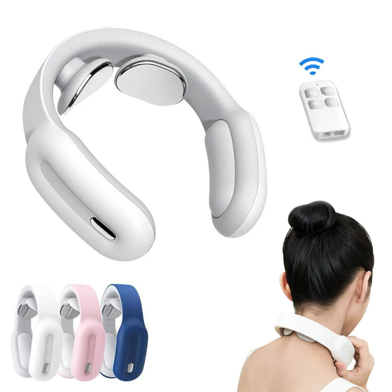 

Remote Control Electric Neck Massage Heating Physiotherapy Relief Pain Muscle Stimulator Machine Shoulder Massager