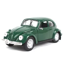 1/24 Maisto VW beetle bus samba Vintage Diecast modelo coche Simulatio coleccion de Material de Metal de edición coleccion regalo de Navidad