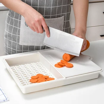 

3-In-1 Chopping Board Modern Multi-Function Cutting Washing Vegetables Draining Cutting Board TUE88