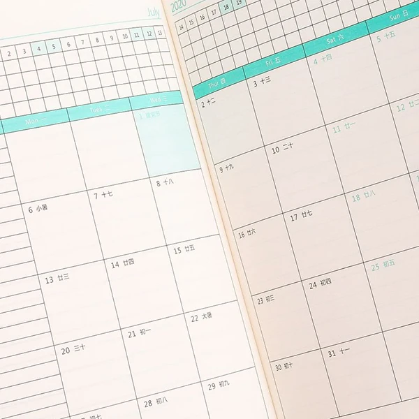 Обложка для календаря, дневник, блокнот, чистый цвет, карманный, сделай сам, Еженедельный планировщик, блокнот