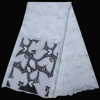 

2019 Latest Guipure Lace Cord Lace Embroiderey French African Cord Lace Fabric High Quality Nigeria Lace Fabric For Party Dress