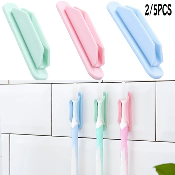 

2/5PCS Multi-function Storage Clip Phone Organizer Plastic Clips Fixed Line Wall Mount Toothbrush Buckle Holder Office Supplies
