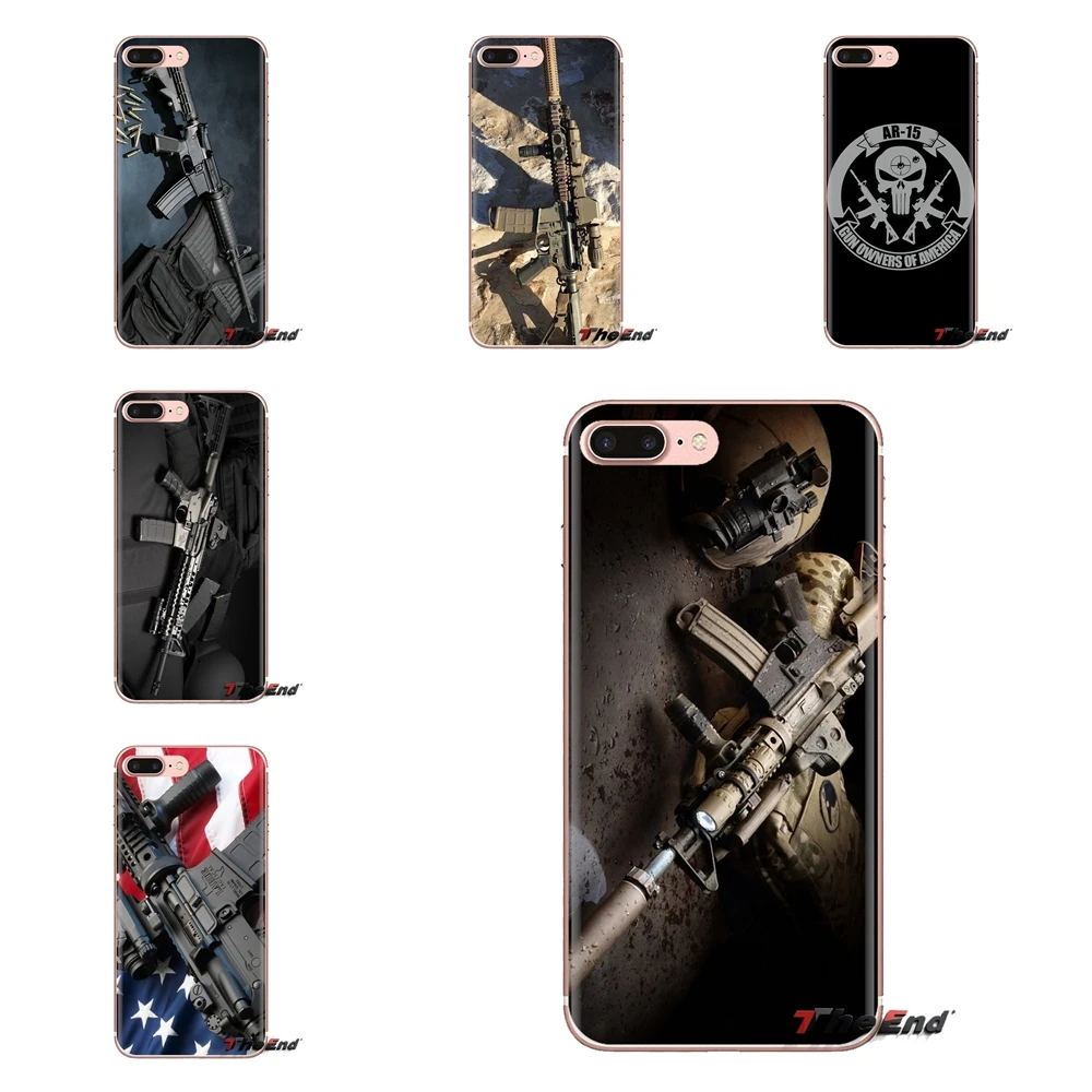 For LG G3 G4 Mini G5 G6 G7 Q6 Q7 Q8 Q9 V10 V20 V30 X Power 2 3 K10 K4 K8 2017 Soft Shell Cover AR-15 Rifles AR 15 Guns Wallpaper |
