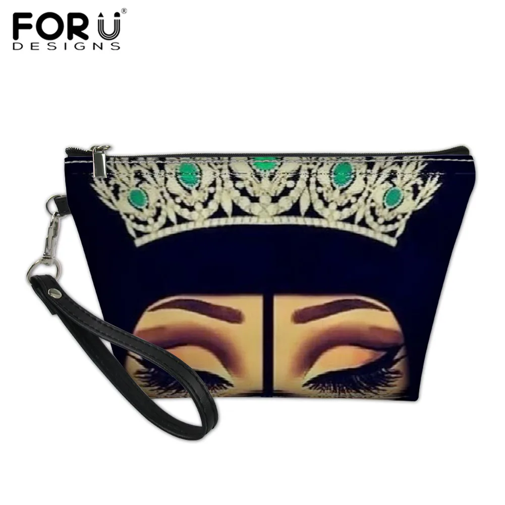 FORUDESIGNS, женские сумки для макияжа из искусственной кожи, хиджаб, для лица, мусульманский, исламский, для девочек, с принтом в виде глаз, Женская дорожная косметичка, чехол, Neceser Mujer - Цвет: HME1306Z8